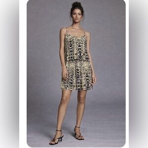 Parker accordion pleated snake print dress
